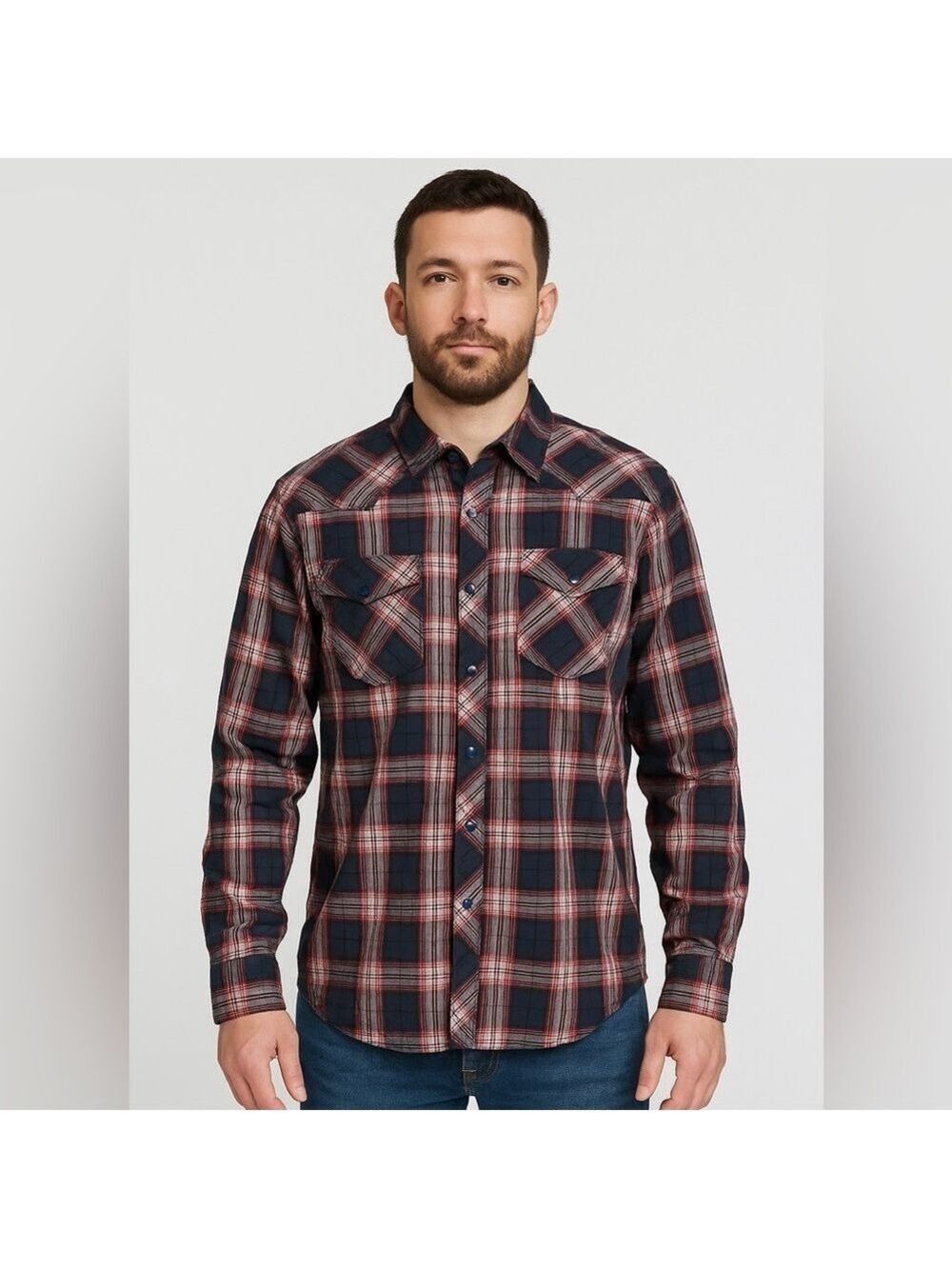 Costal Men’s Western Plaid Snap Button Shirt XL - Picture 1 of 14